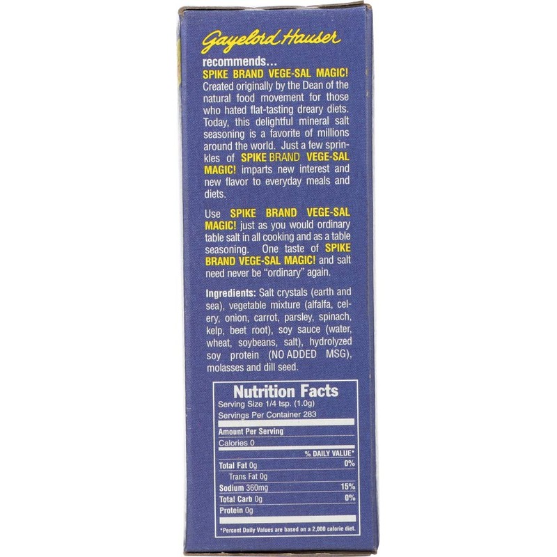 Vege-Sal Spike Natural Seasoning Original VEGESAL 10 oz ( 2