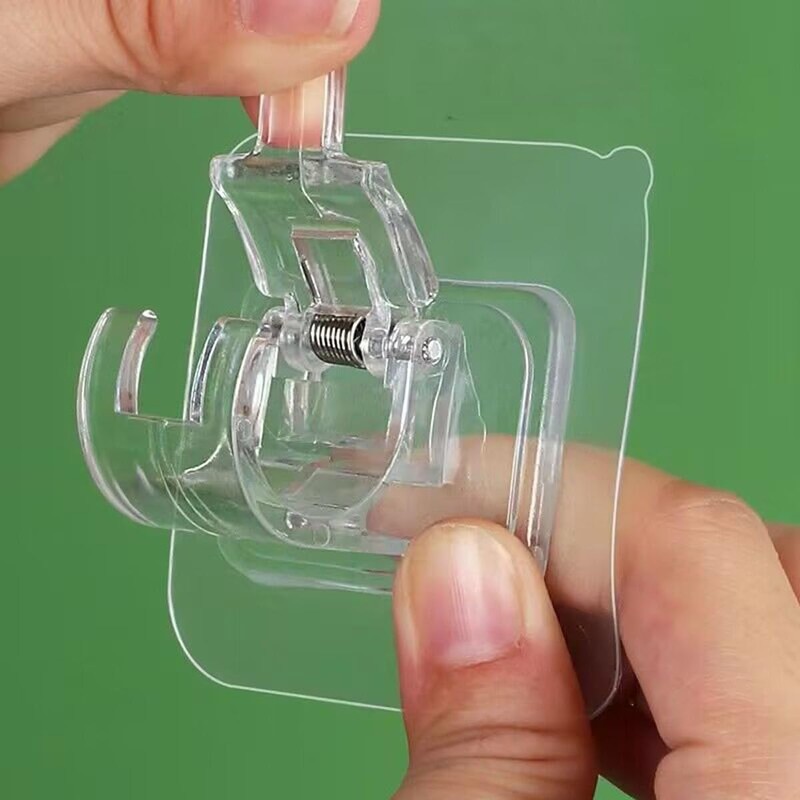 LeLehome 8PCS No Drill Curtain Rod Holders Universal Plastic Nail