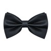 Alizeal Mens Solid Mini Squares Formal Banded Bow Ties (Black)