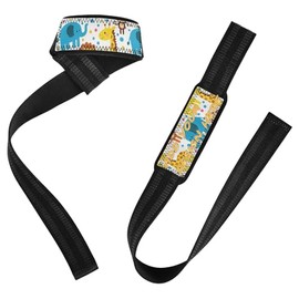 Correas de levantamiento de pesas personalizadas con diseño de elefante de lunares, de 26 pulgadas, antideslizantes para muñequeras personalizadas, gimnasio para levantamiento de pesas, culturismo