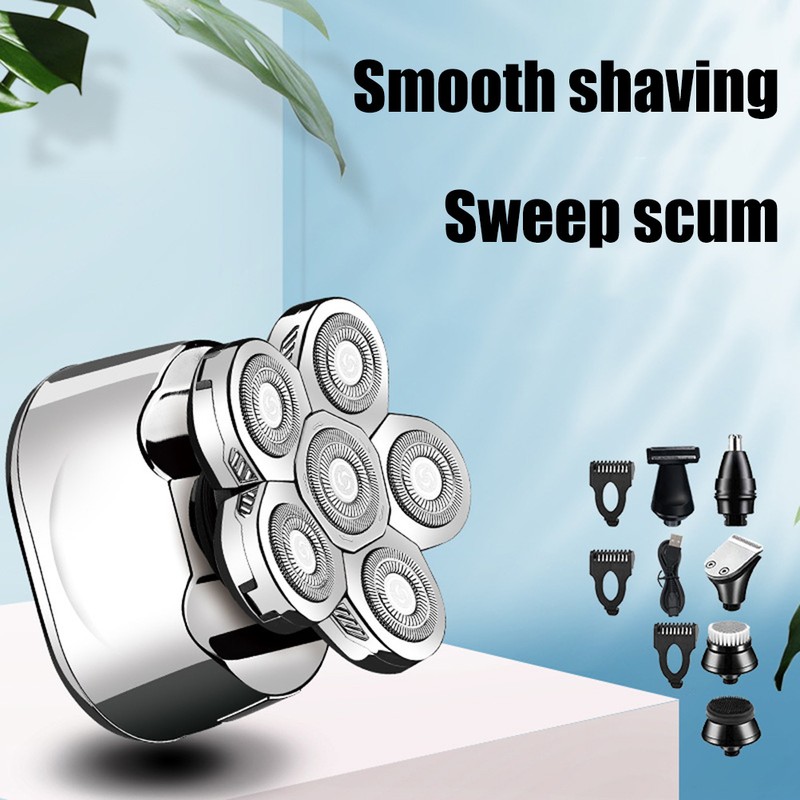 6D Floating Rotary Razor Men's Electric Head Shaver USB Rechargeable