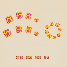 24 Pcs Summer Press on Toenails for Women, ZIFANHU Yellow Fake Toe Nails Press ons Pink Polka Dots Nail Tips Glue on Nails Full Cover Graffiti False Toenails Stick on Nails Acrylic Nail Art Kit