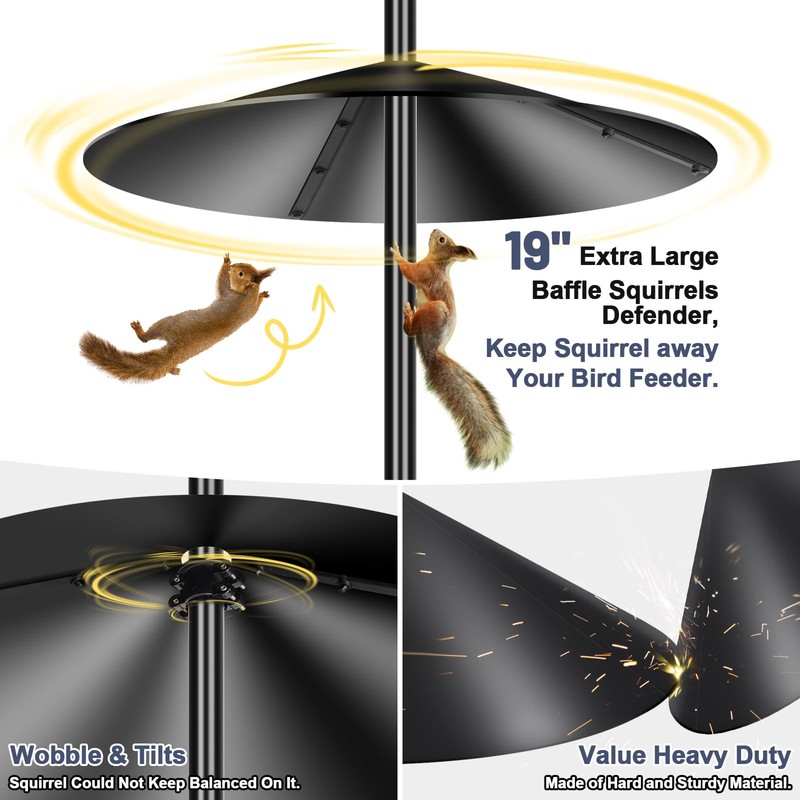 Gtongoko Smart Bird Feeder Pole Squirrel Proof 1-Inch Dia 94