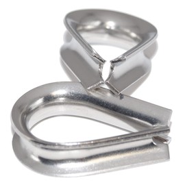 Thimble for Wire Rope 8 mm Pack of 6 Stainless Steel A4 Niro, AISI 316 Nirosta