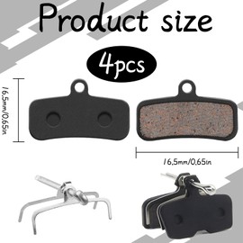 4 Pairs of Bicycle Disc Brake Pads for Shimano D03s D02s Saint Br-M810 Br-M820 Deore Xt Br-M8020 Br-M8120 Br-M8120 Zee Br-M640 XTR Br-M9120 Tektro HD E725 M735 M745 M750 M7trp sl