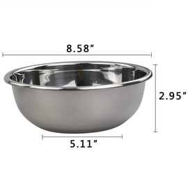 Doryh 18/10 Stainless Steel Nesting Mixing Bowls for Meal Prep, Set of 4