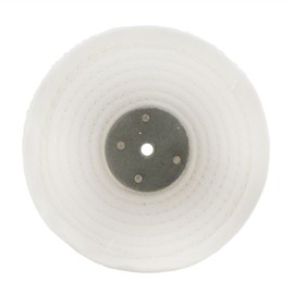 White Close Stitched Metal Polishing Buffing Mop 6" x 1" 2 section 2nd Stage