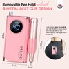 SAVILAND Electric Nail Drill Professional: 40000RPM Pink Rechargeable Electric Nail