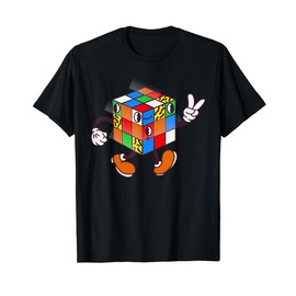 Competitive Puzzle Cube Vintage Cartoon Speed Cubing Hobby T-Shirt