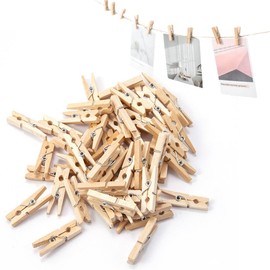 50 Pcs 1In Mini Wooden Craft Clothes Pins, Clothes Pins for Photo,Small Clothes Pin,Mini Photo Clips Small, Crafts, Arts, Cocktails,Artwork Display