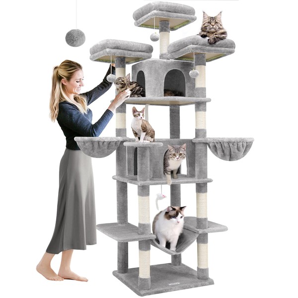 Globlazer F80 Big Cat Tower for Indoor Cats, 80inch Cat