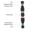 QCCAN 2PCS Waterproof IP68 Junction Box Outdoor Electrical Cable Connector