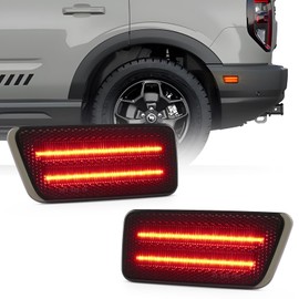 NEIFILES Rear LED Side Marker Lights 5X Brighter Than OEM Bulb Compatible with Ford Bronco Sport 2021-2024 Smoked Lens Plug and Play,Easy Installation