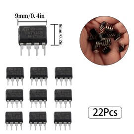 FOXTIP UA741CN UA741 Om-Amp DIP-8 General-Purpose IC Single Operational Amplifier 8-Pin (Pack of 22pcs)