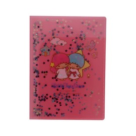 Sun-Star Stationery S2174510 Sanrio Characters Goods, Clear File, A5 Size, Sequins Included, Little Twin Stars