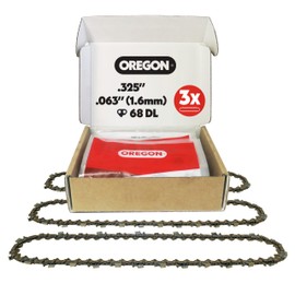 Oregon (Pack of 3) V68 PowerCut Chainsaw Chain for 18-Inch Bar, 68 Drive Links, .325" Pitch, .063" Gauge, Fits Stihl (22LPX068G),Grey