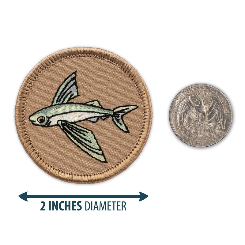 Flying Fish Patrol Patch - 2" Diameter Round Embroidered Patch