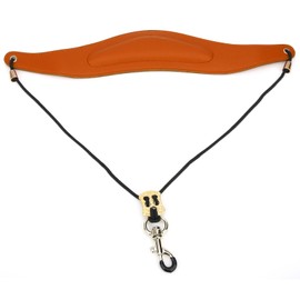 Saxophone Strap Plus Cotton Artificial Leather Adjustable Shoulder Musical Instrument PartsOrange