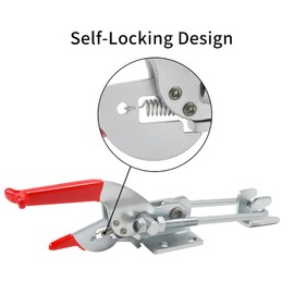 SKYCY 2PK Toggle Clamp 2000 lbs Holding Capacity,431 Self-Lock U-Bolt Adjustable Latch w/Antislip Hand Grip Heavy Duty Toggle latch Clamp for Woodworking Jigs,Tire Carrier,Tool Box & Barn Door Latch