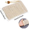 Bolsa de jabón de sisal natural para barra de jabón,