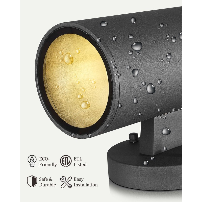 Ken & Ricky Outdoor Sconce Lights Exterior, Black Outdoor Wall