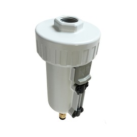 PneumaticPlus SAD402-N04D-MEP Compressed Air, External Water Trap Valve with Automatic Drain 1/2" NPT - Metal Bowl Sight Glass, 10 Micron