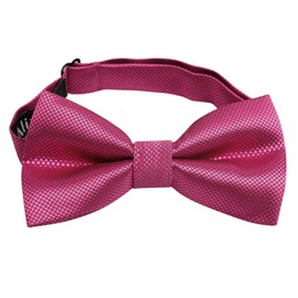 Alizeal Mens Solid Formal Banded Pre-tied Bow Ties Set-Hot Pink