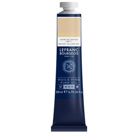 Lefranc Bourgeois 301838 Fine Oil Paint in Excellent Quality, Lightfast with Even Consistency, 200 ml Tube, Ideal for Stretcher Frames, Canvas, Painting Cardboard, Unbleached Titanium