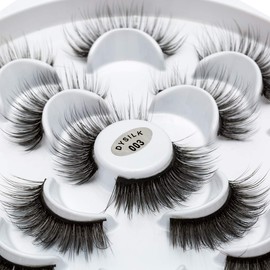 DYSILK Mink Lashes False Eyelashes - Fluffy Lashes 7 Pairs 6D Lashes Faux Mink Eyelashes Wispy Lashes Natural Look Lashes That Look Like Extensions Lashes Pack Soft Reusable Eye Lashes |003