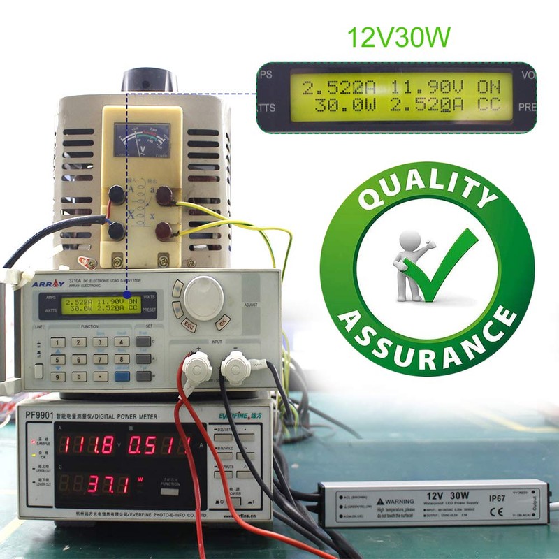 30W 12 Volt LED Power Supply, Waterproof IP67 LED Driver,
