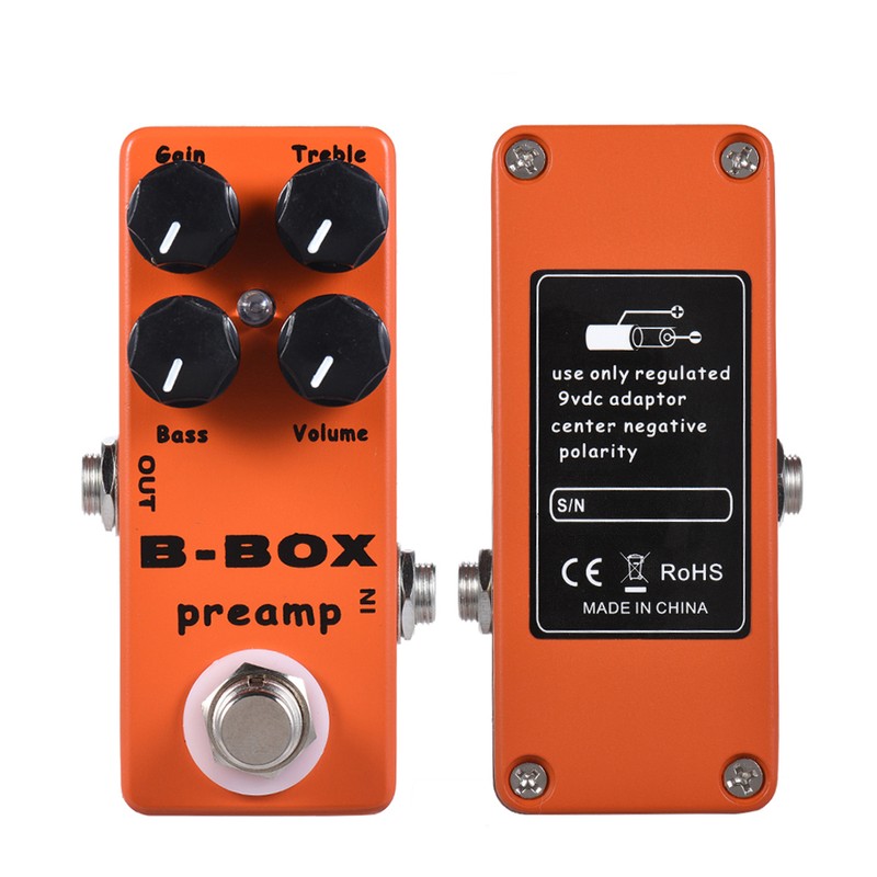 MOSKYAudio B-Box Electric Guitar Preamp Overdrive Effect Pedal Full Metal