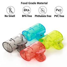 4 Pack Colorful Toothbrush Head Covers - Portable & Durable Brush Pod Cases with Protective Caps, Ideal for Travel, Camping, Bathroom, School, Easy to Distinguish (Blue, Black, Red, Yellow)