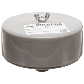 Solberg FS-15-100 Inlet Compressor Air Filter Silencer, 1" MPT Outlet, 4" Height, 6" Diameter, 35 SCFM, Made in the USA
