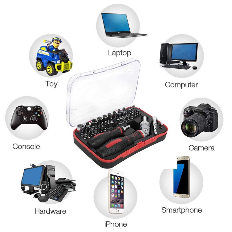 JENABOM Rachet and Bit Set, 61pc Driver Bits & Socket