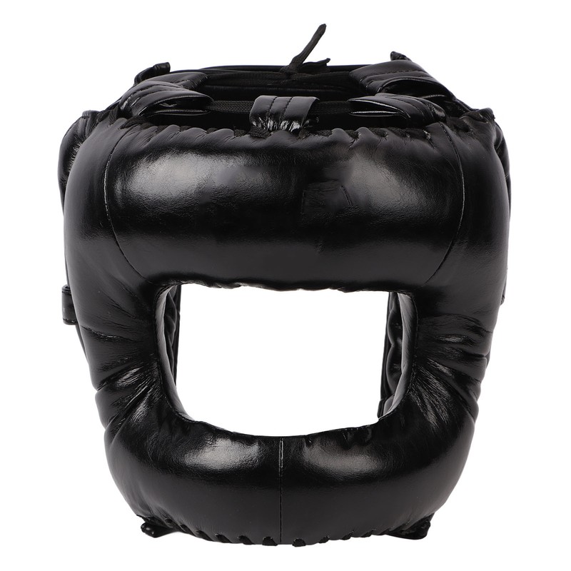 Boxing Headgear Black Head Guard Large Full Coverage PU Shock