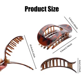 Pack of 4 Flat Hair Clips for Women, Hair Clip, Flat Claw Clip, Strong Hold Women's Hair Clips, Hair Clip for Thick and Thin Hair