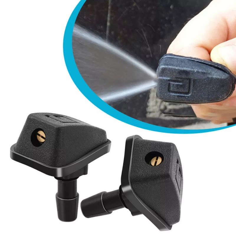 My-carlight 2Pcs Car Windscreen Water Spray Jets Washer Nozzles Adjustable