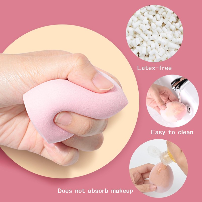 AiQInu 16 Piece Make Up Sponge Set, Foundation Beauty Blender,