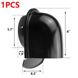 Antrader 6 inch Exhaust Air Vent Cover Louvered Vent Cover 306 Stainless Steel Dryer Vent Cover Outside Exhaust Cap with Fine Mesh Screen for Flats, Apartment, Garage,1Pcs