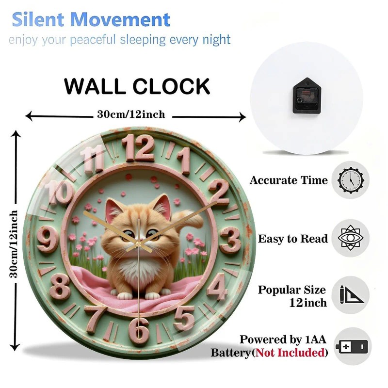 30x30cm Glass Clock with a Customized "Established Since" Landmarksheet size: