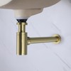 HAMOLER Round Bottle P-Trap 1 1/4 Adjustable Bathroom Basin Sink