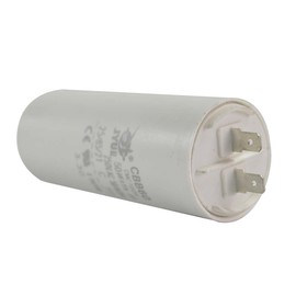 Interstate Pneumatics CMC7006 50MFD +/-5% 50Hz/60Hz AC 250V Cylinder Motor Running Capacitor - 2 Pin, White Color, 8mm Threaded End (CBB60)