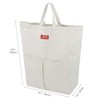 2 Pcs Canvas Laundry Bags with Carrying Handles & Drawstring