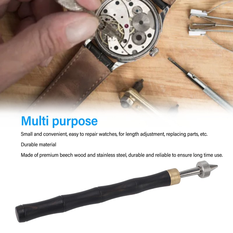 Pin Vise Hand Drill Wooden Handle Comfortable Grip Portable Pin