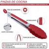Sendowtek Pinzas de Cocina 3 PIEZAS, Pinzas de Silicona para