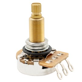 Musiclily Pro HD A1M Full Brass Metric Coarse 18-Spline Split Long Shaft Pot Audio Taper Potentiometer for Electric Guitar Bass