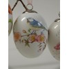 Set of 3 Easter Eggs Easter Decoration Ceramic with Flowers