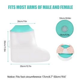 Duschschutz Fuß Rutschfest Verbandschutz Wasserdicht Erwachsene Gipsschutz Wasserdicht Füße Wiederverwendbar Rutschfest für Gebrochener Zeh Knöchel Brennen Wundverbände Trocken Halten