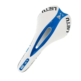 Hallenwerk White/Blue Gel Bicycle Seat Bicycle Saddle Mountain Bike Touring Saddle MTB Breathable Ergonomic