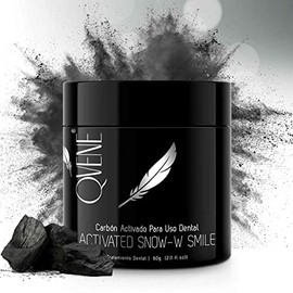 CARBON ACTIVADO | Uso Dental | ACTIVATED SNOW-W | Blanqueador Diental | Mal Aliento | KIT: 60 gr + 2 Cepillos de Bambu